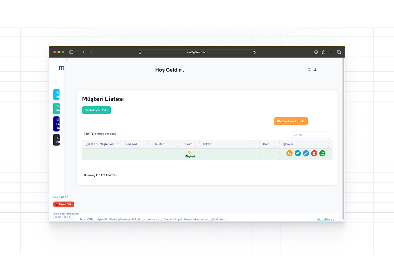 Most CRM Platform Görünümü - Mobil ve Laptop